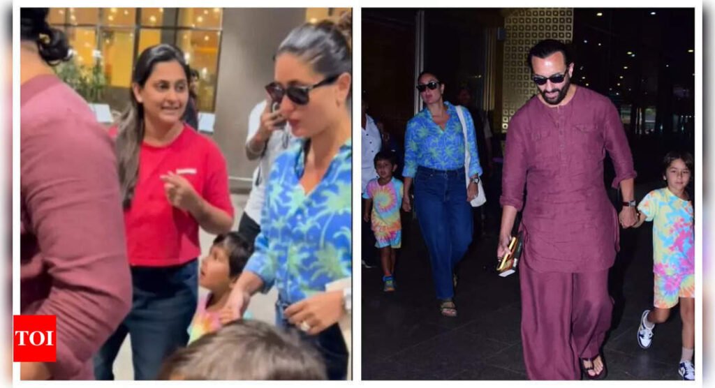 Kareena Kapoor says 'no' to a fan for selfie as she returns from family vacation with Saif Ali Khan, Taimur and Jeh - WATCH video | Filmymeet