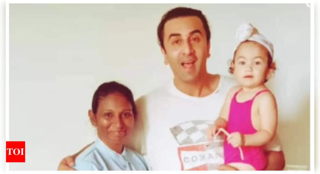 This UNSEEN photo of Raha in a pink swimsuit posing with daddy Ranbir Kapoor is the cutest thing you will see on the internet today! | Filmymeet