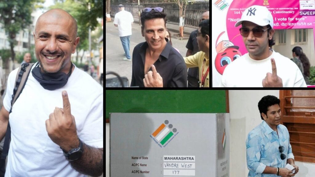 Maharashtra election 2024: Akshay Kumar, Farhan Akhtar, Sachin Tendulkar and more celebs cast their votes in Mumbai FilmyMeet