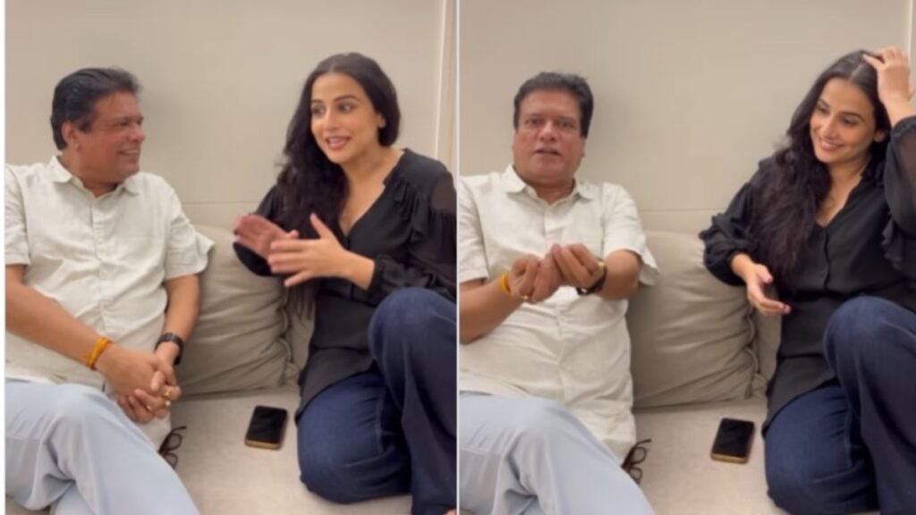 Vidya Balan sings Bengali poem 'Shuptho' with Bhool Bhulaiyaa 3 co-star Rajesh Sharma FilmyMeet